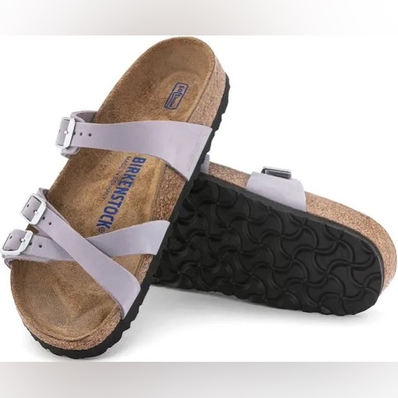 Birkenstock [8] Franca Soft Footbed Purple Fog Sandals - Picture 1 of 8